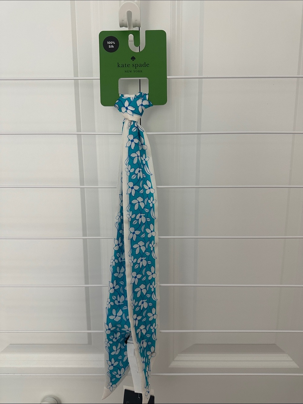 kate spade Floral Vines Silk Skinny Scarf